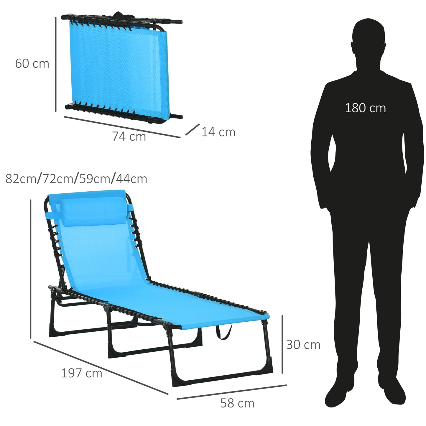 Outsunny Tumbona Plegable Y Ajustable De 4 Posiciones Con Sistema De Cordones_2