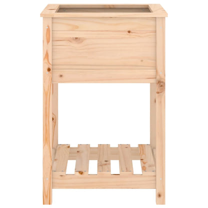 Jardinera Con Estante De Madera Maciza De Pino 54x54x81 Cm_4