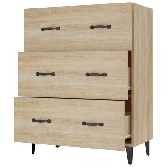 Aparador De Madera De Ingeniería Roble Sonoma 69,5x34x90 Cm / Vetonek_0