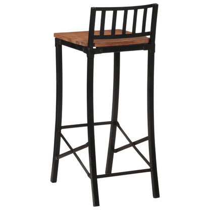 Taburetes Altos 2 Uds Madera Maciza De Acacia_5