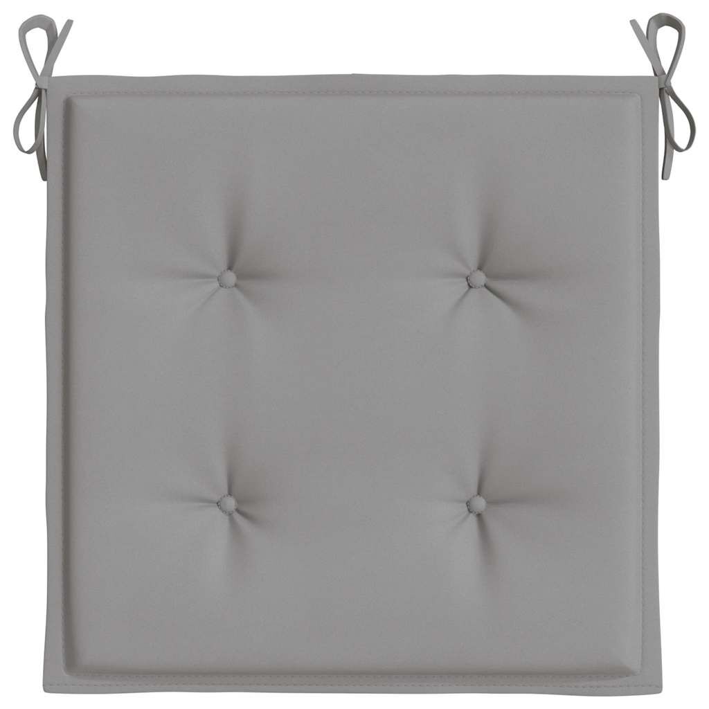 Vidaxl Cojines De Silla De Jardín 2 Uds Tela Oxford Gris 40x40x4 Cm_4