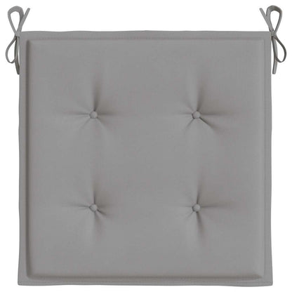 Vidaxl Cojines De Silla De Jardín 2 Uds Tela Oxford Gris 40x40x4 Cm_4