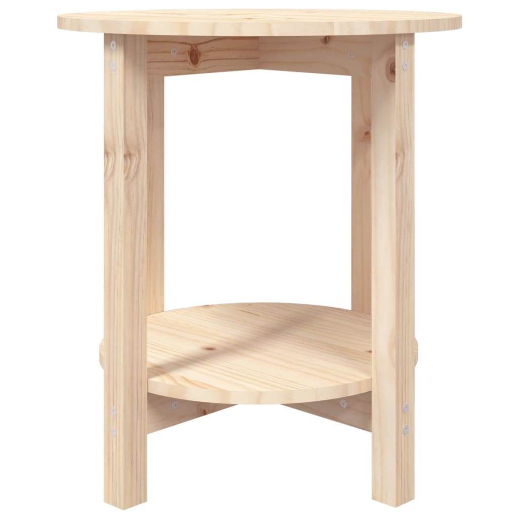 Mesa De Centro De Madera Maciza De Pino Ø55x60 Cm_3