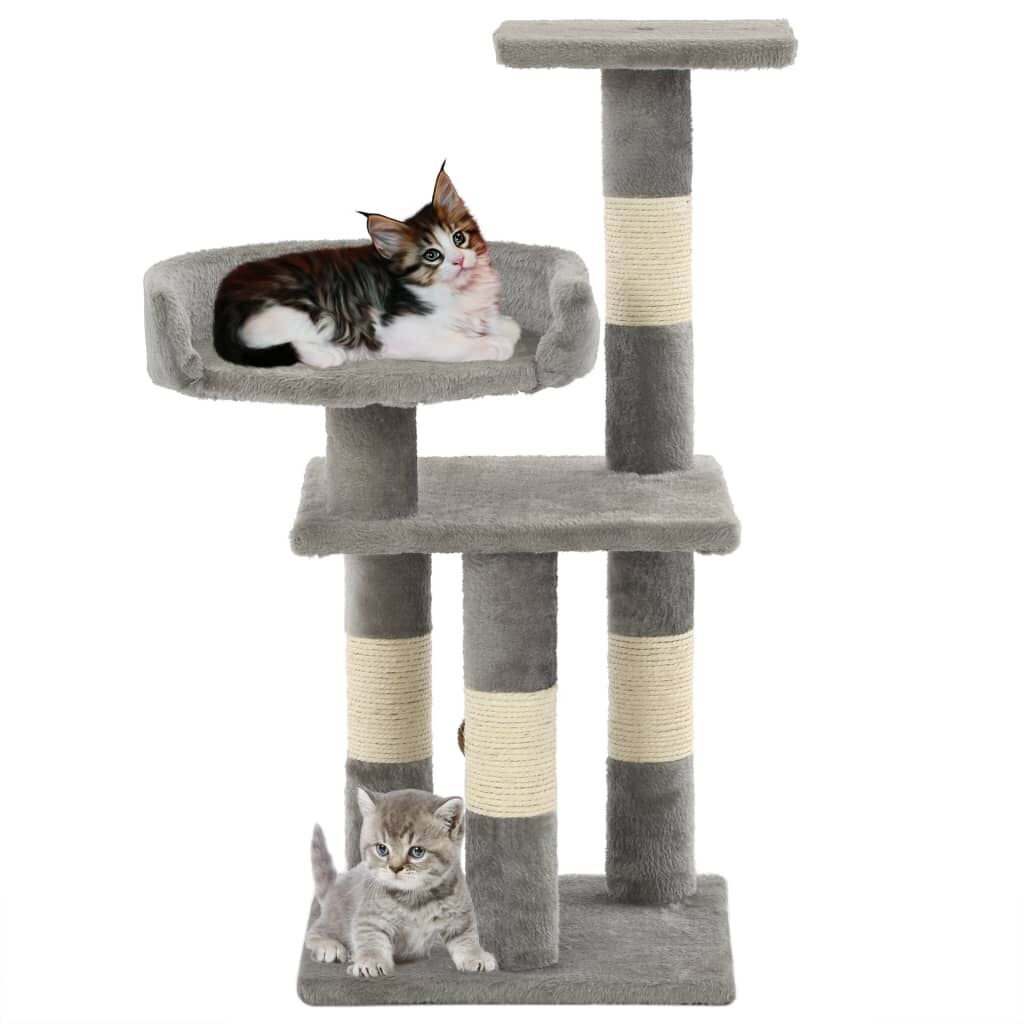 Vidaxl Rascador Para Gatos Con Postes De Sisal 65 Cm Gris_1