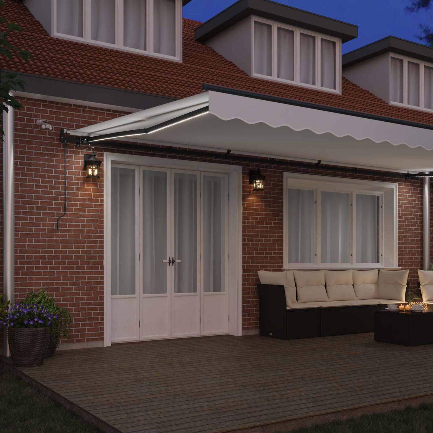 Toldo Retráctil Blanco 600 X 300 Cm Poliéster_2