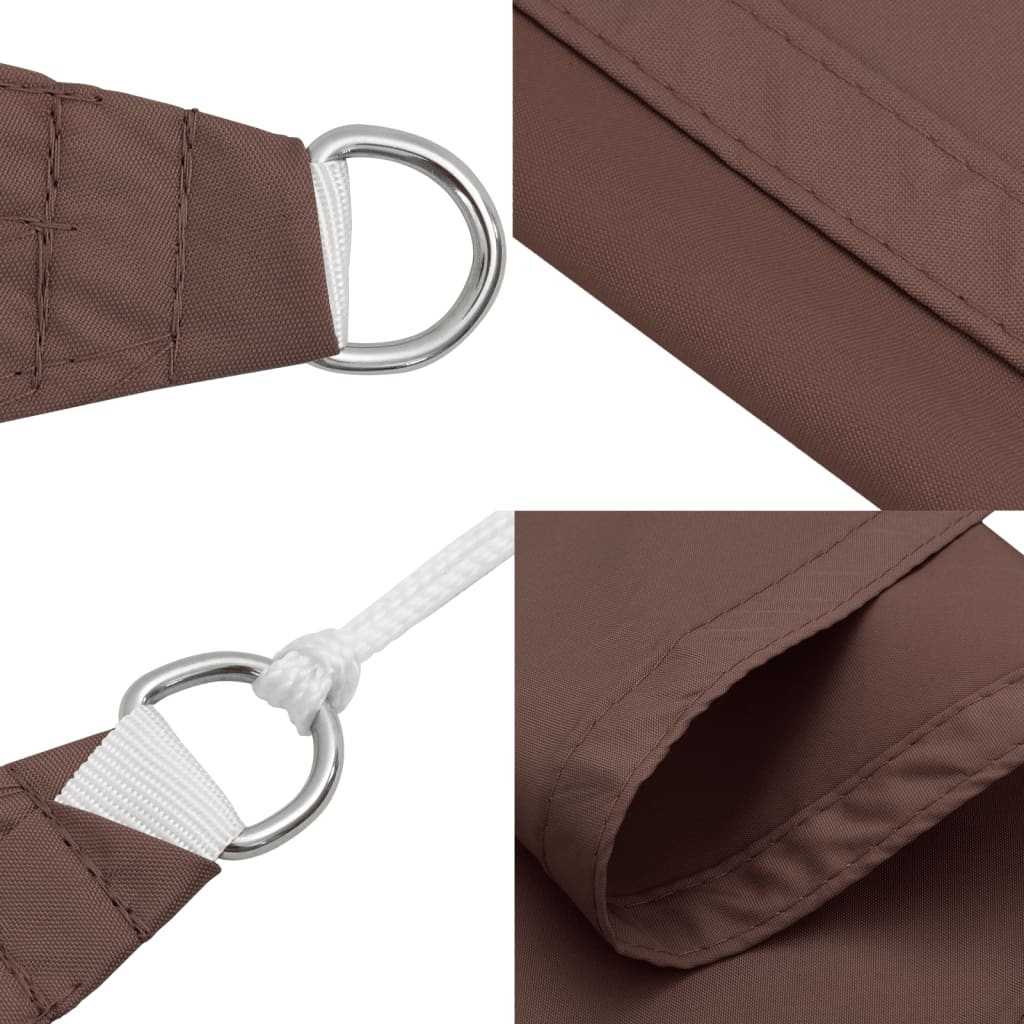 Toldo De Vela Triangular Tela Oxford Marrón 3x3x4,24 M_4