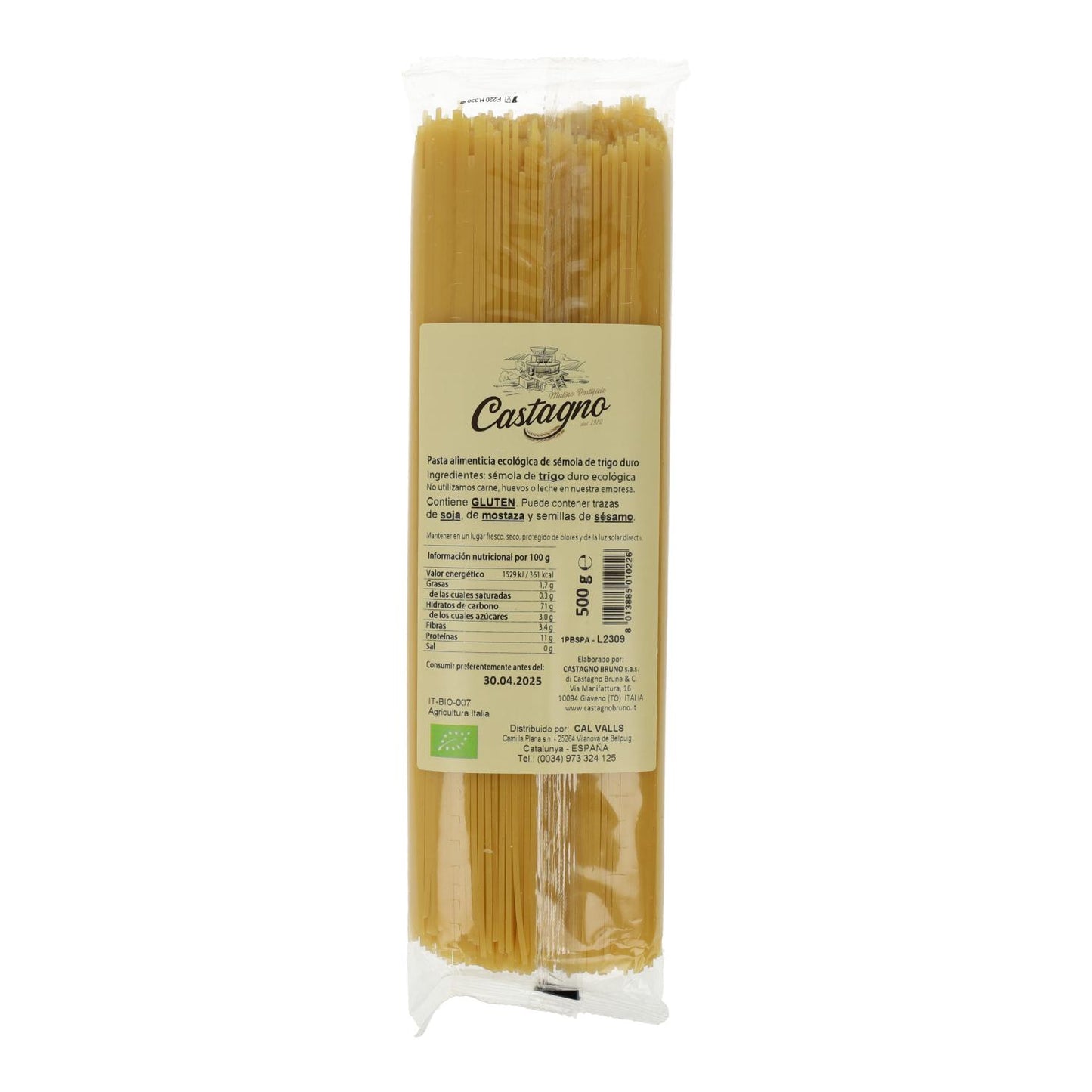 Espaguetis Trigo Duro ECO Castagno 500 g