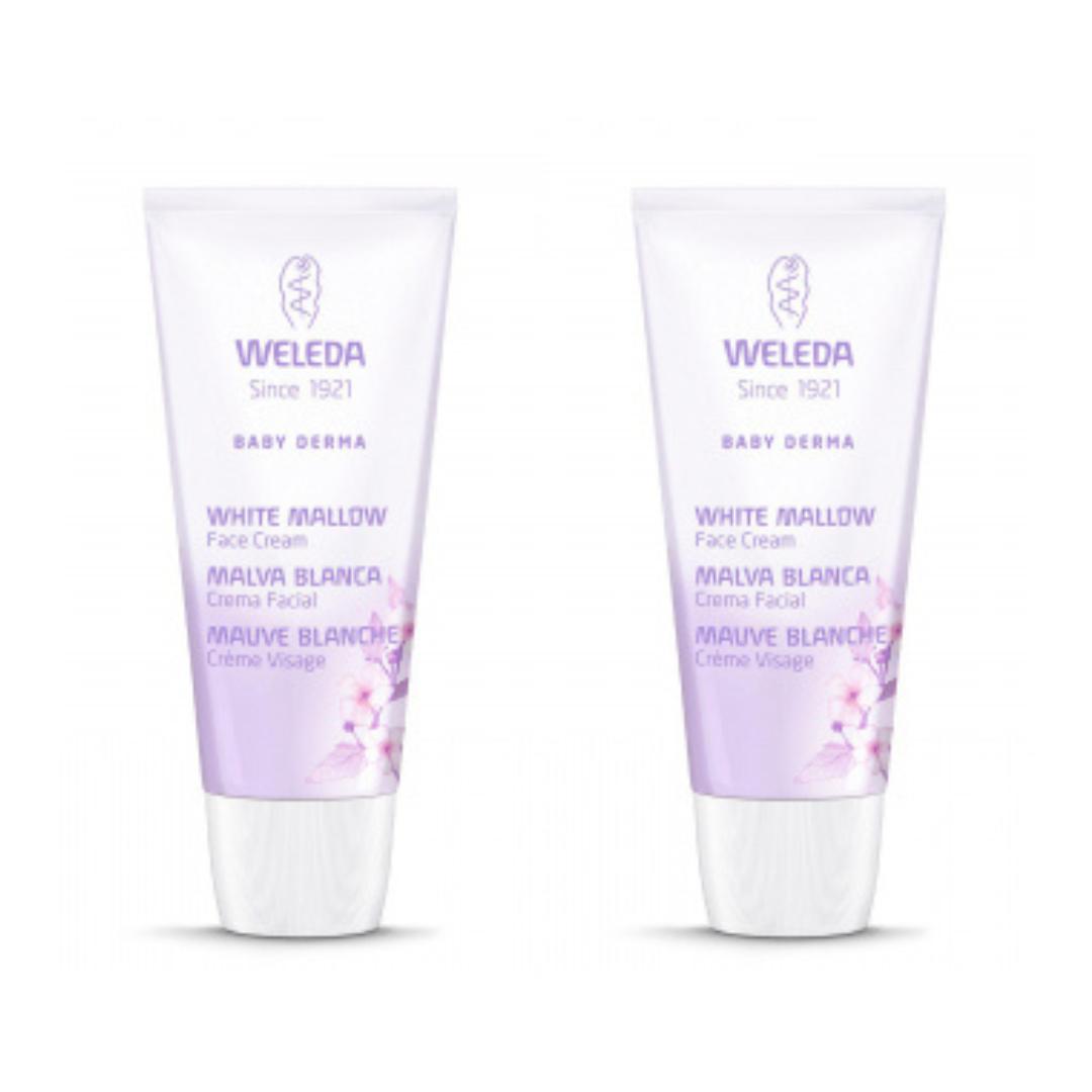 Pack 2 uds Crema Facial Bebés Malva Blanca Weleda, 50ml