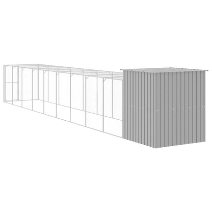 Vidaxl Gallinero Y Corral Acero Galvanizado Gris Claro 165x1067x181 Cm_4