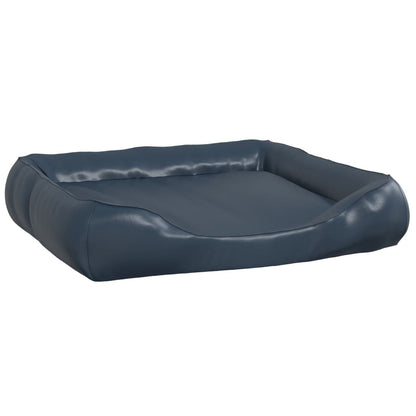 Vidaxl Cama Para Perros De Cuero Sintético Azul Oscuro 80x68x23 Cm_0