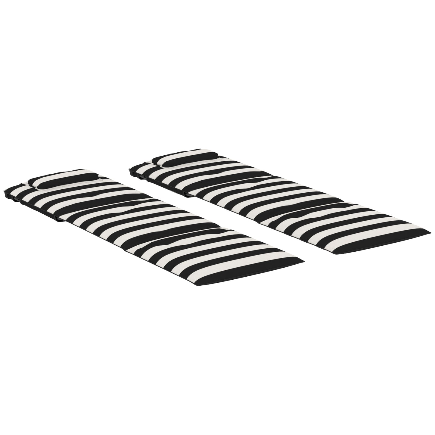 Outsunny 2 Esterillas De Playa Plegable Con Respaldo Ajustable Gris Y Blanco_3