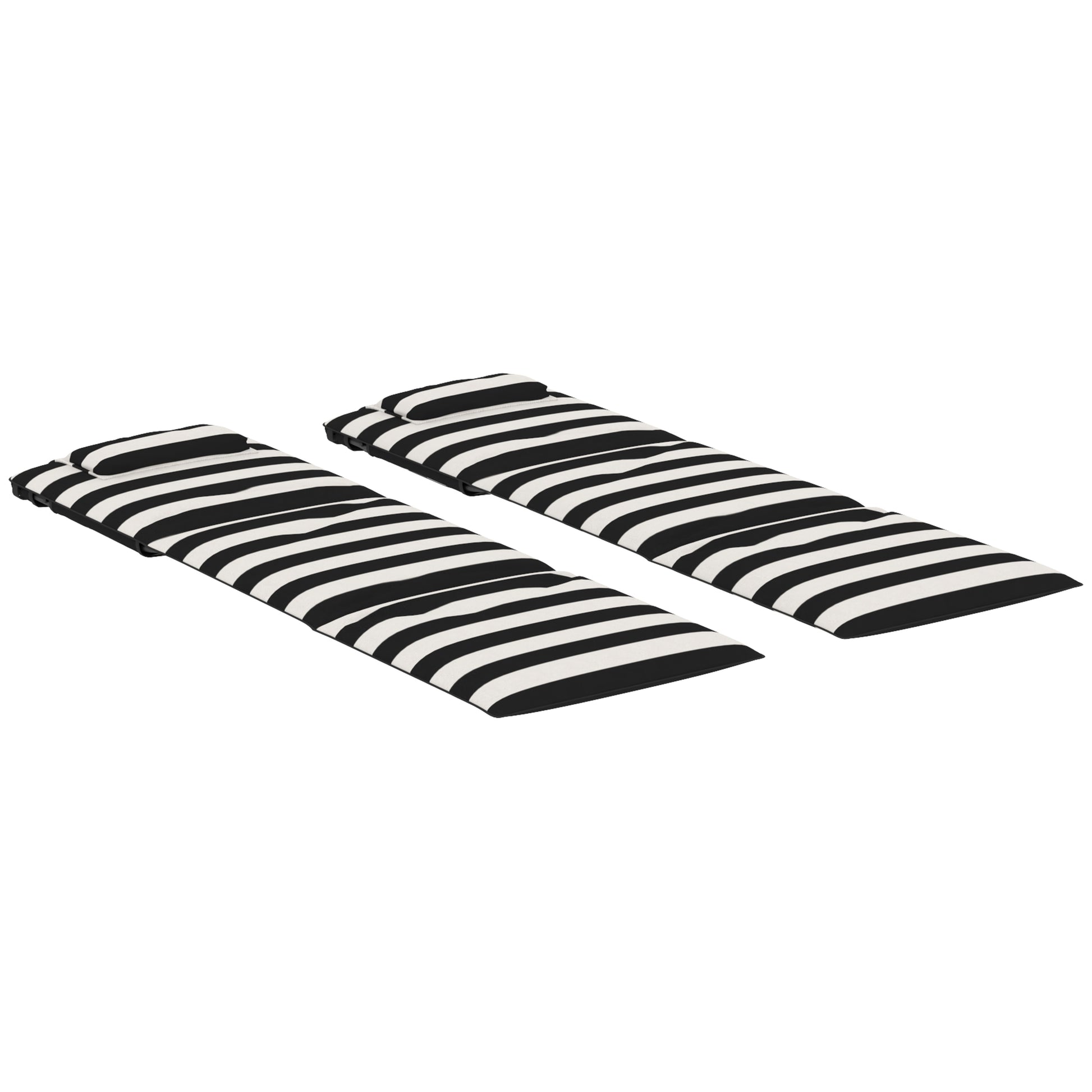 Outsunny 2 Esterillas De Playa Plegable Con Respaldo Ajustable Gris Y Blanco_3