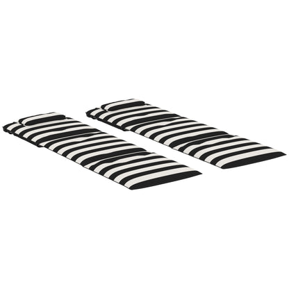 Outsunny 2 Esterillas De Playa Plegable Con Respaldo Ajustable Gris Y Blanco_3
