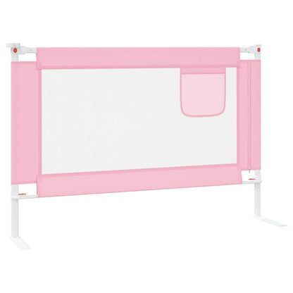 Vidaxl Barandilla De Seguridad Cama De Niño Rosa Tela 100x25 Cm_4