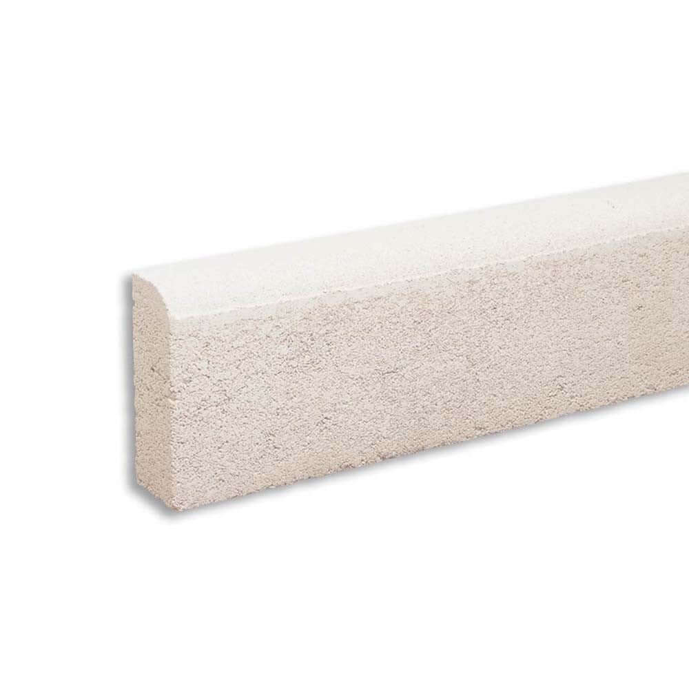 Bordillo Decorativo 100x20 Cm. / Unidad / Arista Curva / Blanco Crema_0