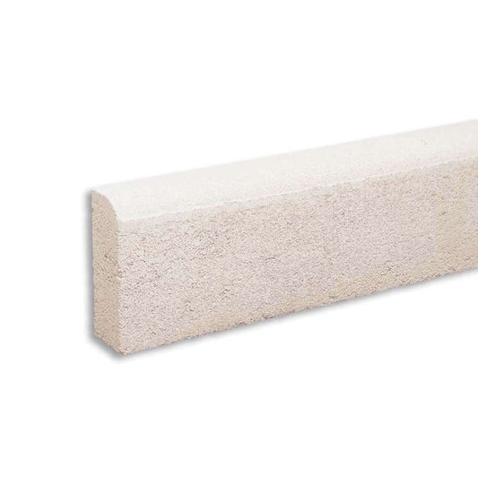 Bordillo Decorativo 100x20 Cm. / Unidad / Arista Curva / Blanco Crema_0
