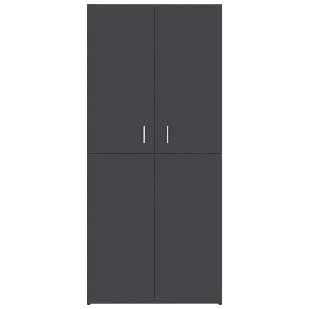 Vidaxl Mueble Zapatero De Madera Contrachapada Gris 80x39x178 Cm_5