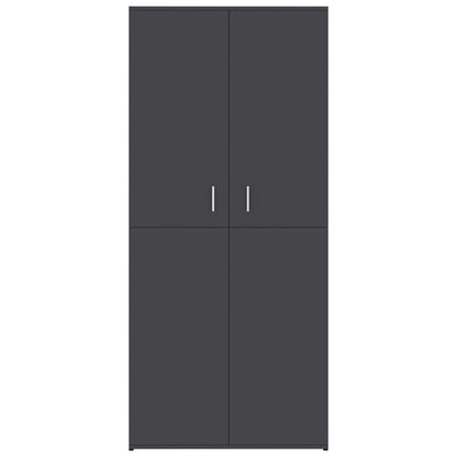 Vidaxl Mueble Zapatero De Madera Contrachapada Gris 80x39x178 Cm_5