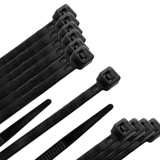 Brida Nylon 100%. Color Negro 2,5 X 160 Mm. Bolsa 100 Unidades. Abrazadera Plastico, Organizador Cables, Alta Resistencia_0