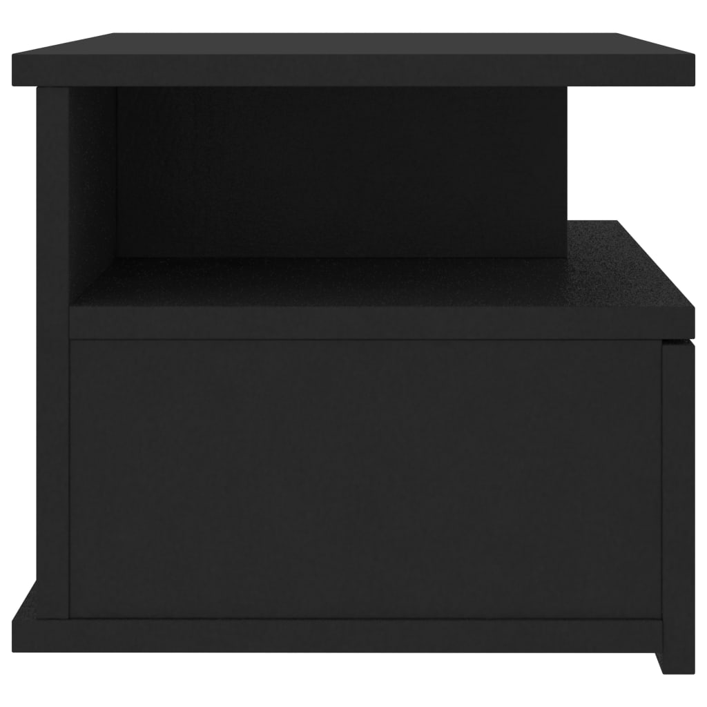 Mesitas De Noche Flotantes 2 Uds Madera Negra 40x31x27 Cm_3
