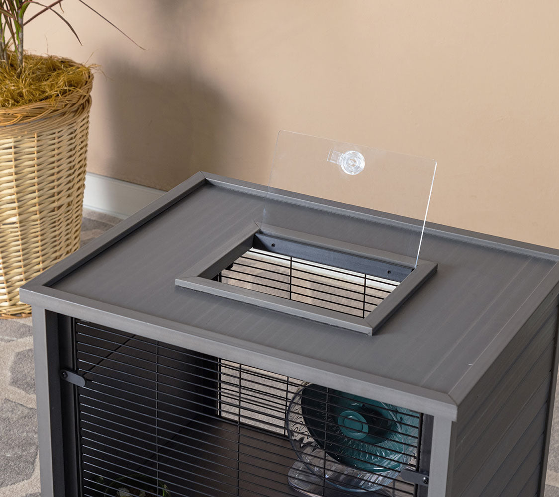 Jaula Para Hámster De 2 Pisos - Casa Para Roedores Multinivel - Mueble Decorativo - 55,2x42,7x72,5cm_1