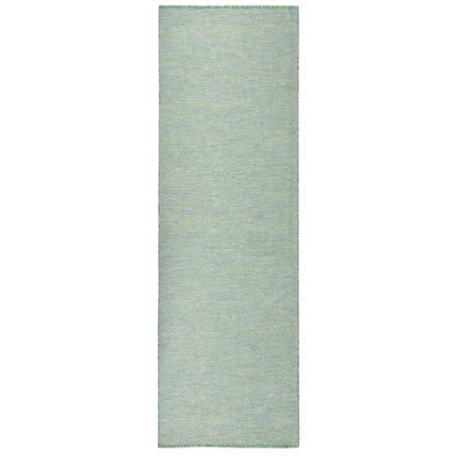Alfombra De Exterior De Tejido Plano Turquesa 80x250 Cm_1
