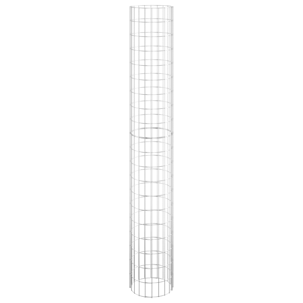 Poste Circular De Gaviones Acero Galvanizado Ø30x200 Cm / Vetonek_3