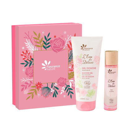 Cofre Rosa Y Jazmín Gel Y Perfume Fleurance Nature_1