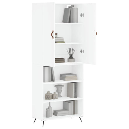 Aparador Alto Madera Contrachapada Blanco 69,5x34x180 Cm_2