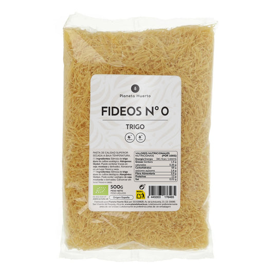 Fideos nº0 de trigo ECO Planeta Huerto 500gr