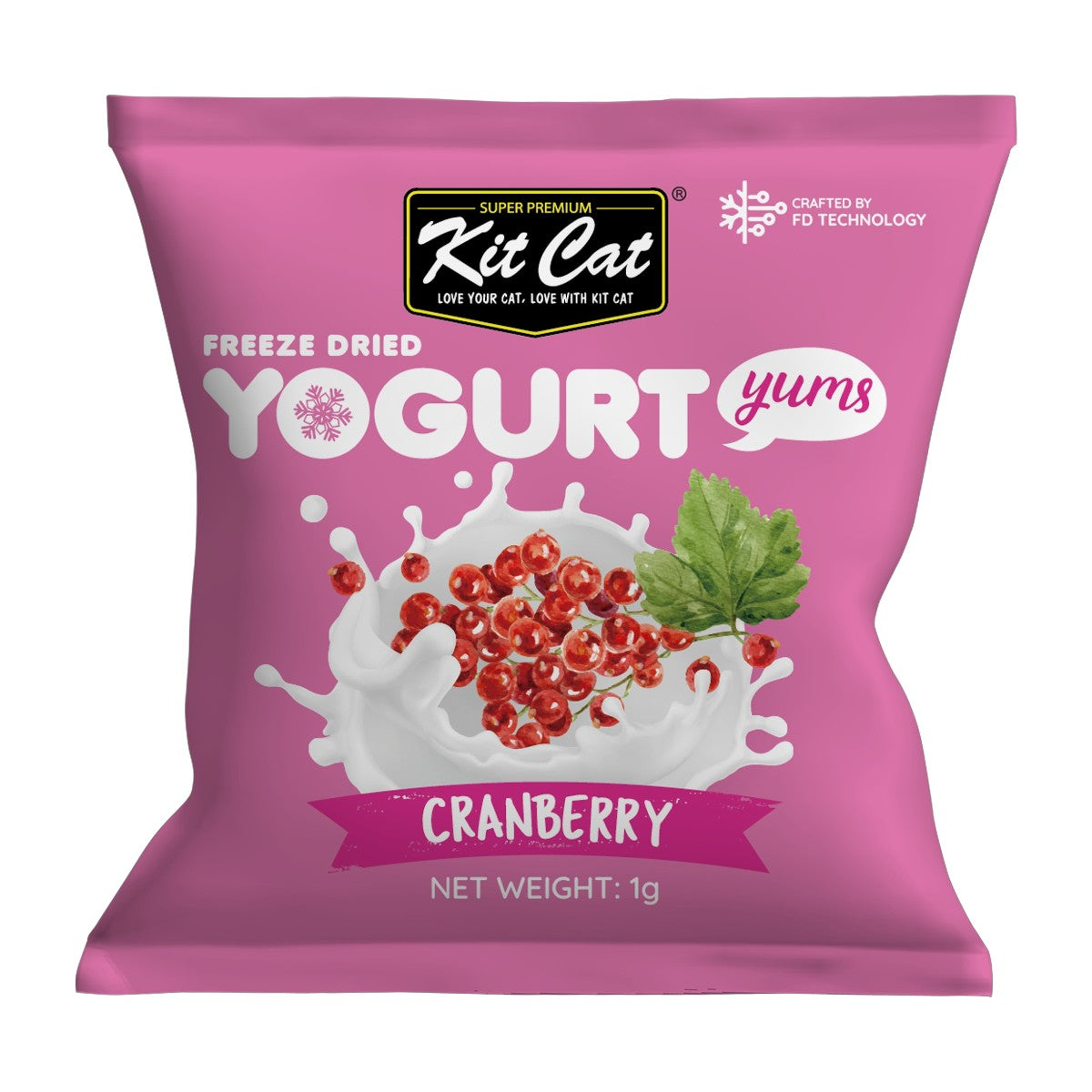 Kit Cat Yogurt Yums Liofilizado Arándano Rojo 10g (10 unidades)