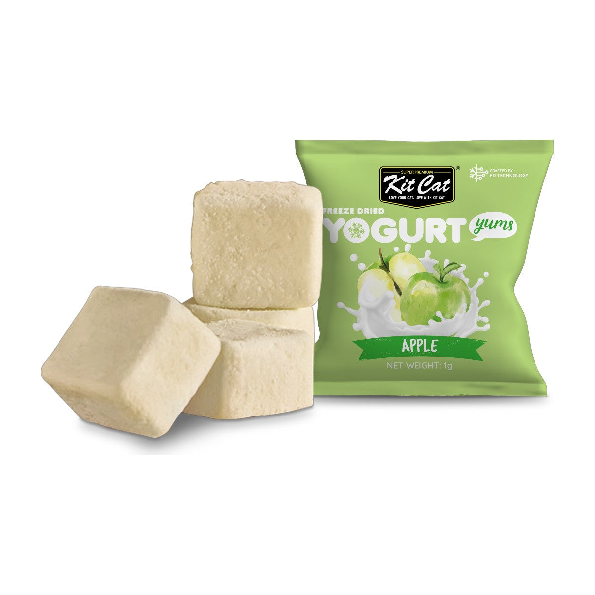 Kit Cat Yogurt Yums Liofilizado Manzana 10g (10 unidades)