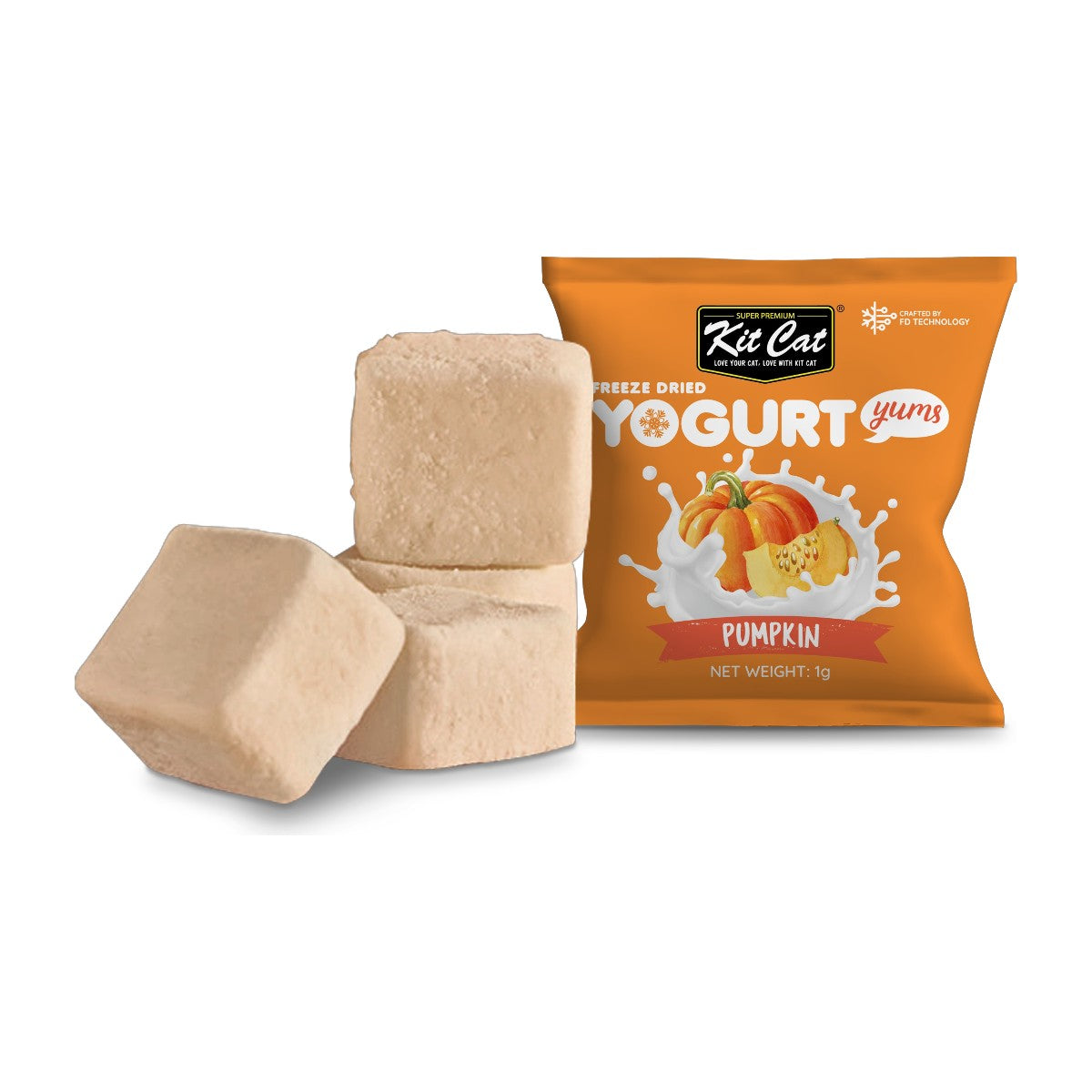 Kit Cat Yogurt Yums Liofilizado Calabaza 10g (10 unidades)