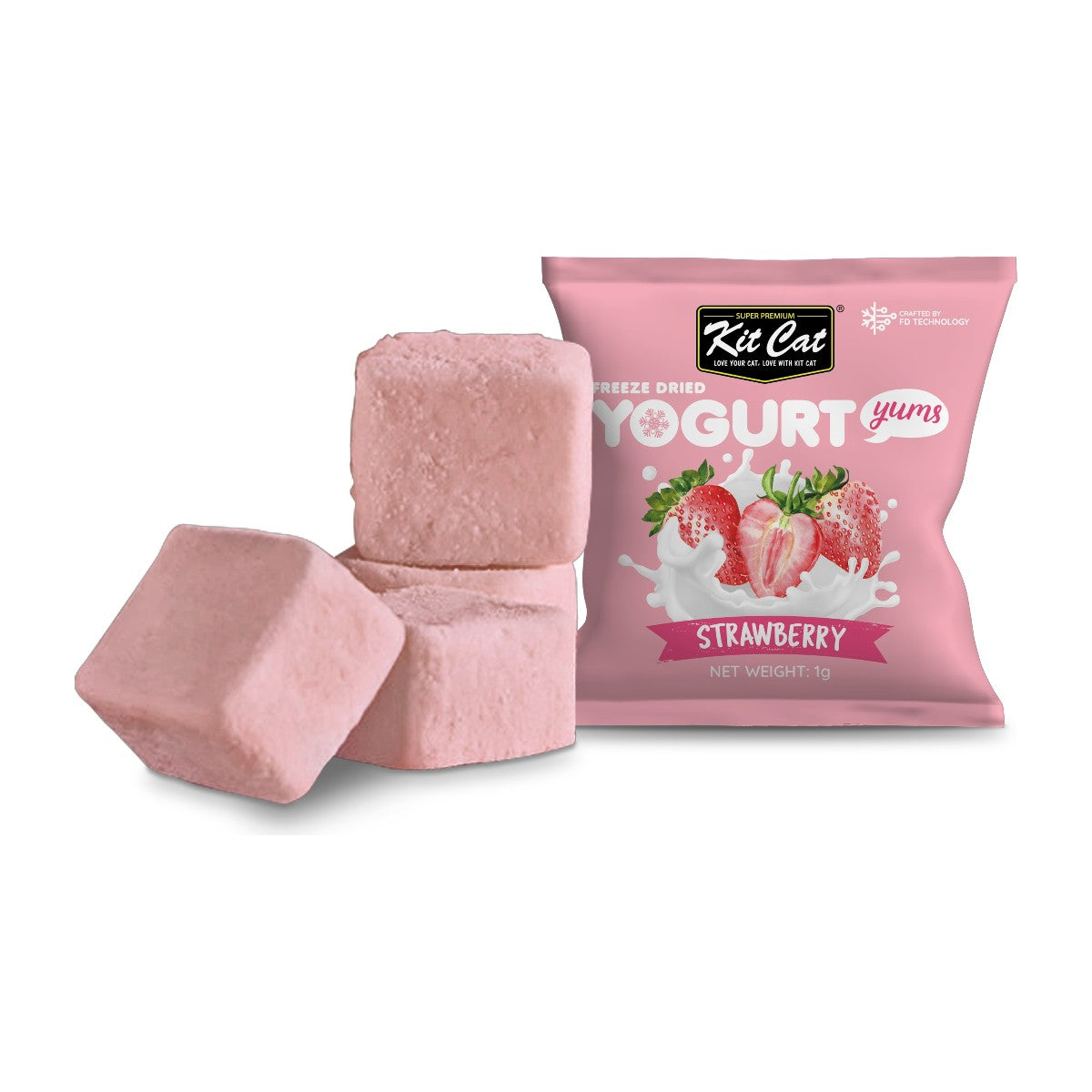 Kit Cat Yogurt Yums Liofilizado Fresa 10g (10 unidades)
