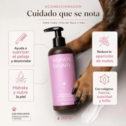 Acondicionador para perros con colágeno Masco Beauty 250 ml