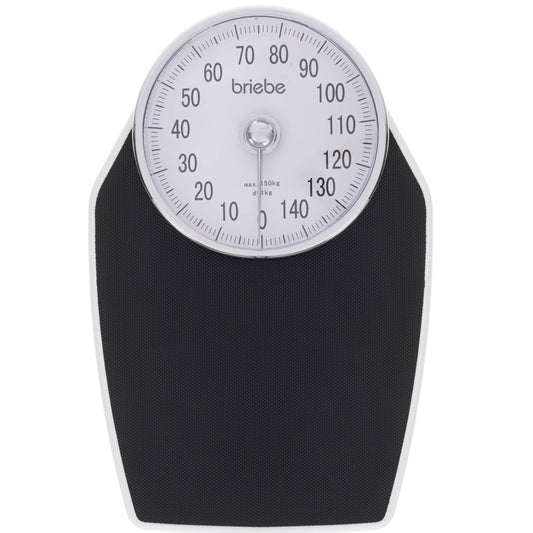Báscula Analógica De Baño, Precisión, Mecánica, Medición Hasta 150 Kg, Sin Pilas, Fácil Uso, Briebe, Sc1122, Blanco/gris_0