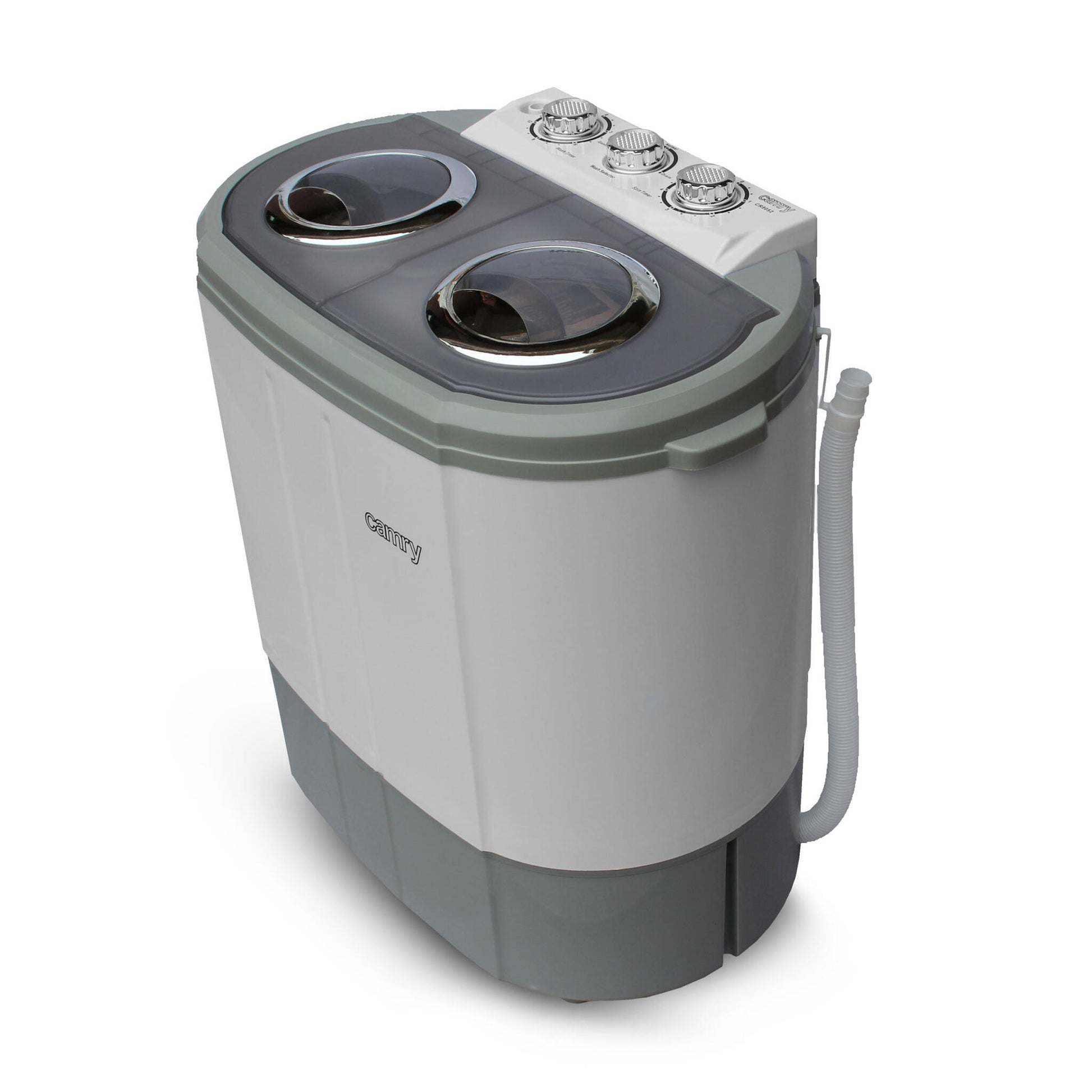 Mini Lavadora Centrifugadora Portátil, 3kg Lavado, 2 Compartimentos, Programa Lavado 15m Camry Cr 8052, Blanco/gris_1