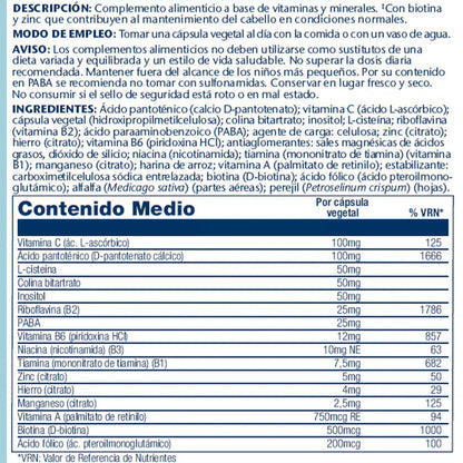 Hair Nutrients Solaray 120 cápsulas