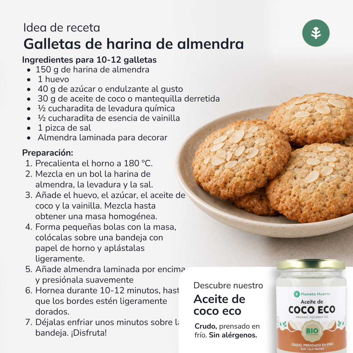 Harina de Almendra Sin Gluten ECO Planeta Huerto 400gr