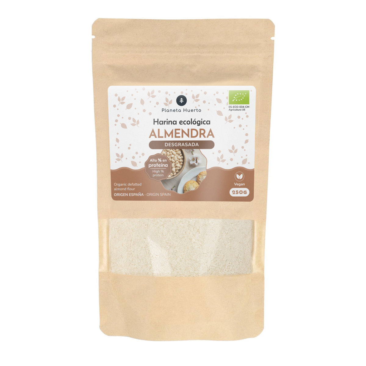 Harina desgrasada de almendra ECO Planeta Huerto 250 g