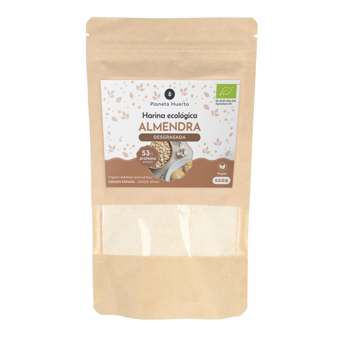 Harina desgrasada de almendra ECO Planeta Huerto 250 g