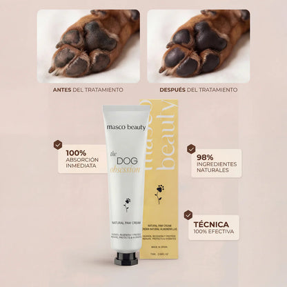 Crema Natural para almohadillas de perros Masco Beauty 75 ml
