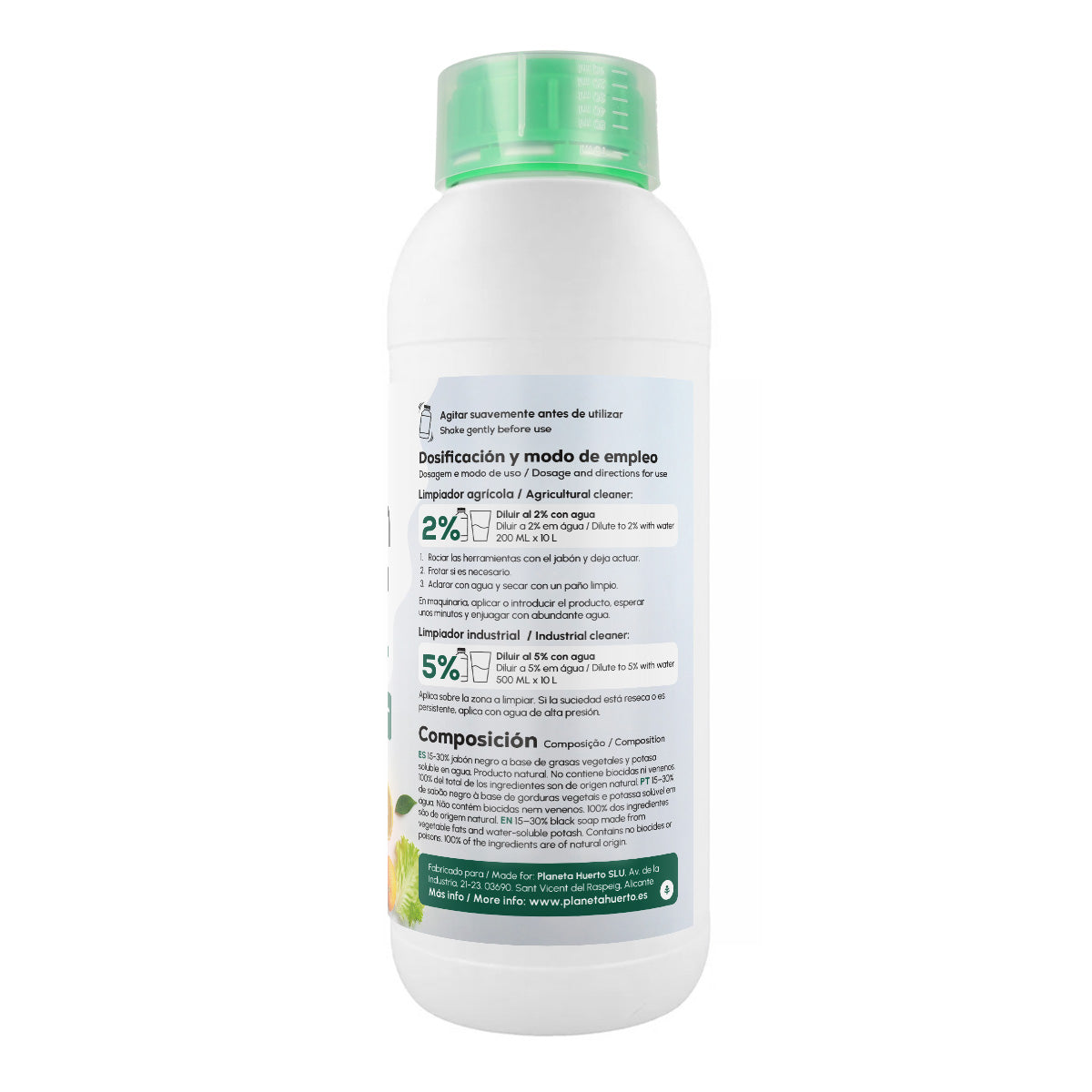 Jabón potásico Negro Planeta Huerto 1 L