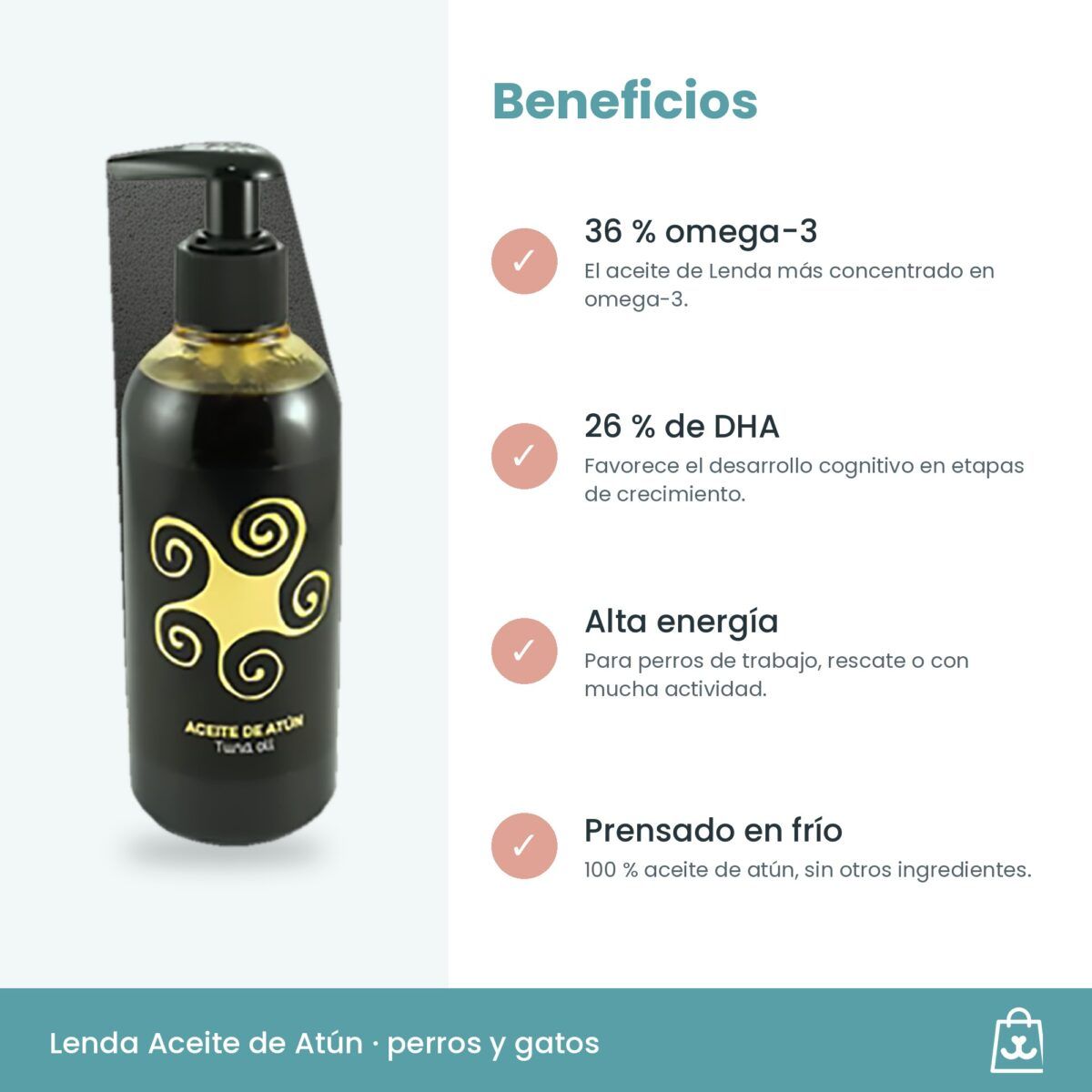 Aceite de Atún para Perros y Gatos Omega 3 Lenda 250 ml