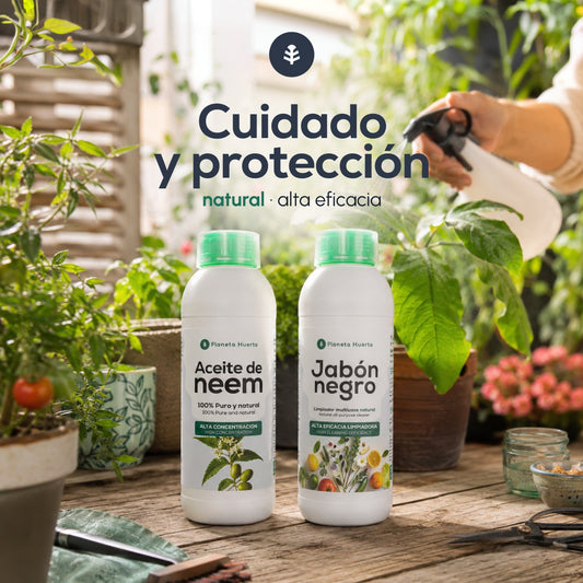 Pack Jabón Potásico Negro 1L + Aceite de Neem 250 ml Planeta Huerto