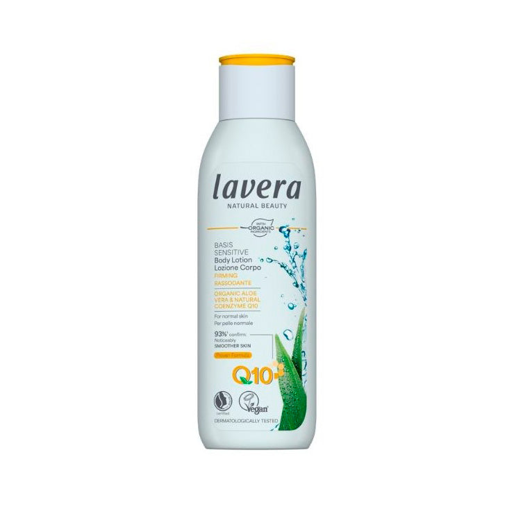 Loción corporal reafirmante Q10 basis sensitv, Lavera 250 ml