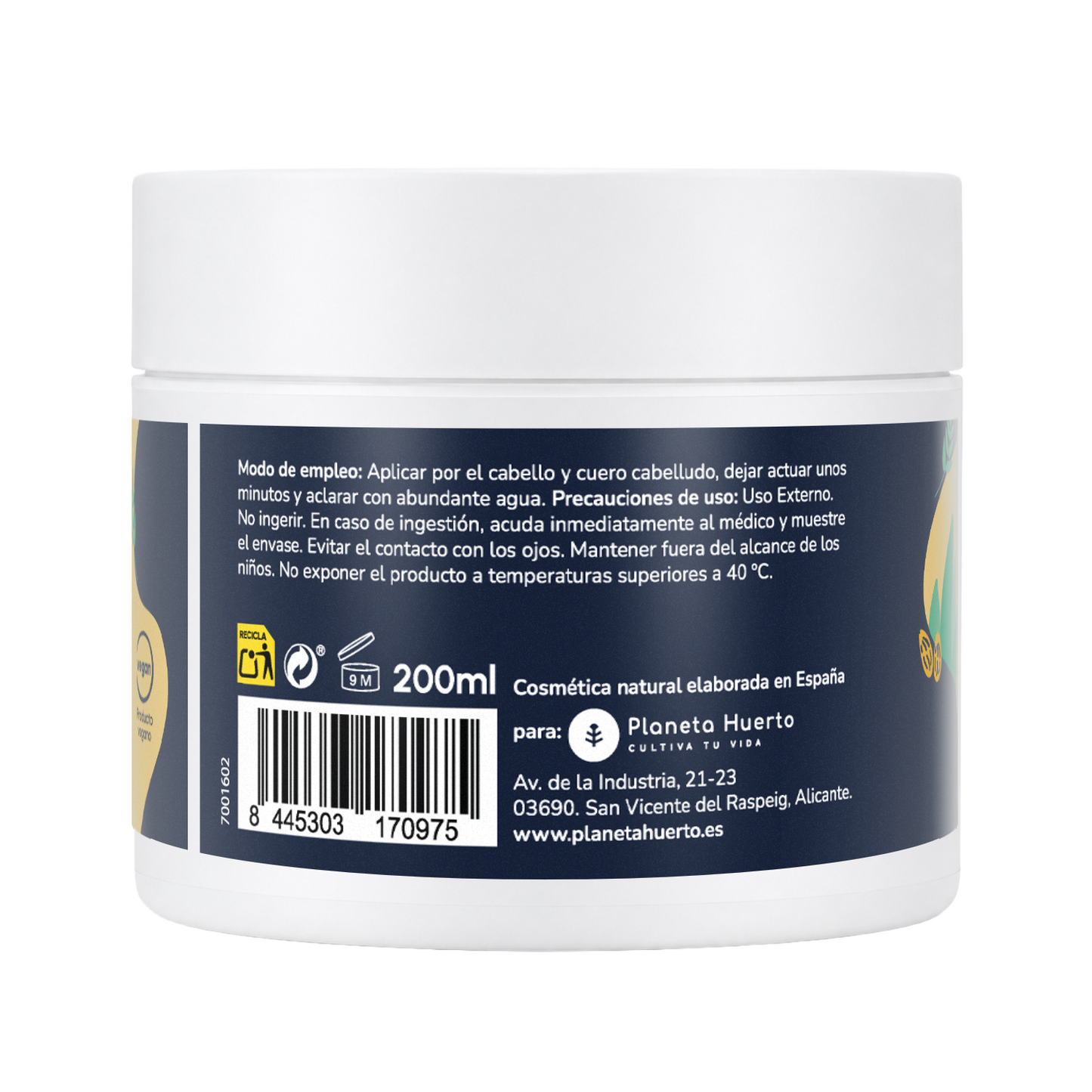 Mascarilla Hidratante Método Curly Planeta Huerto 200 ml