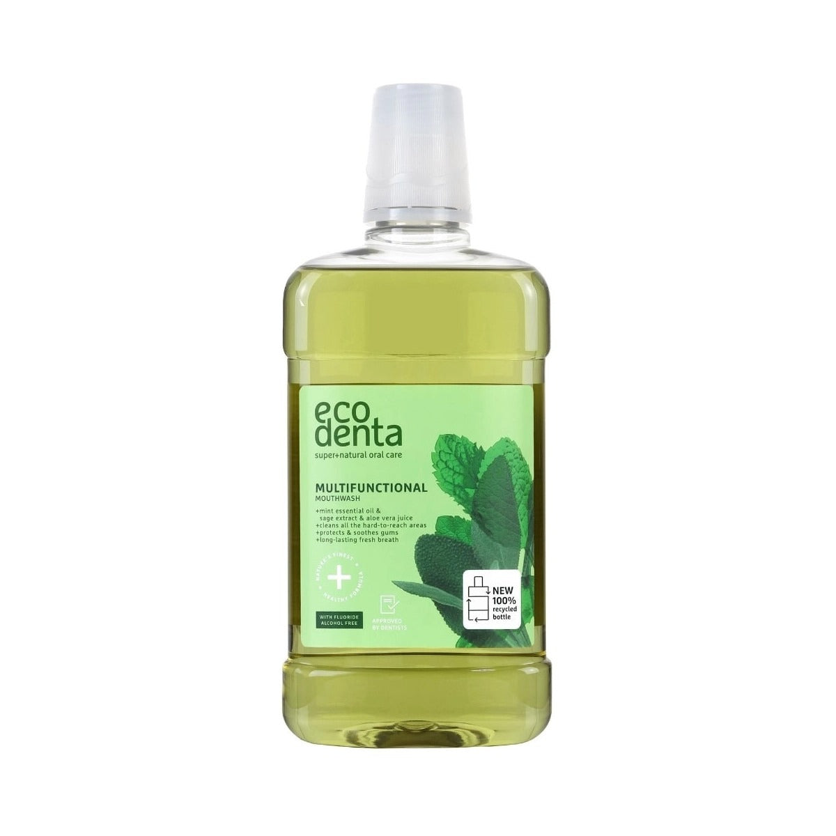 Enjuague bucal Multifuncional Menta y Salvia EcoDenta 500 ml