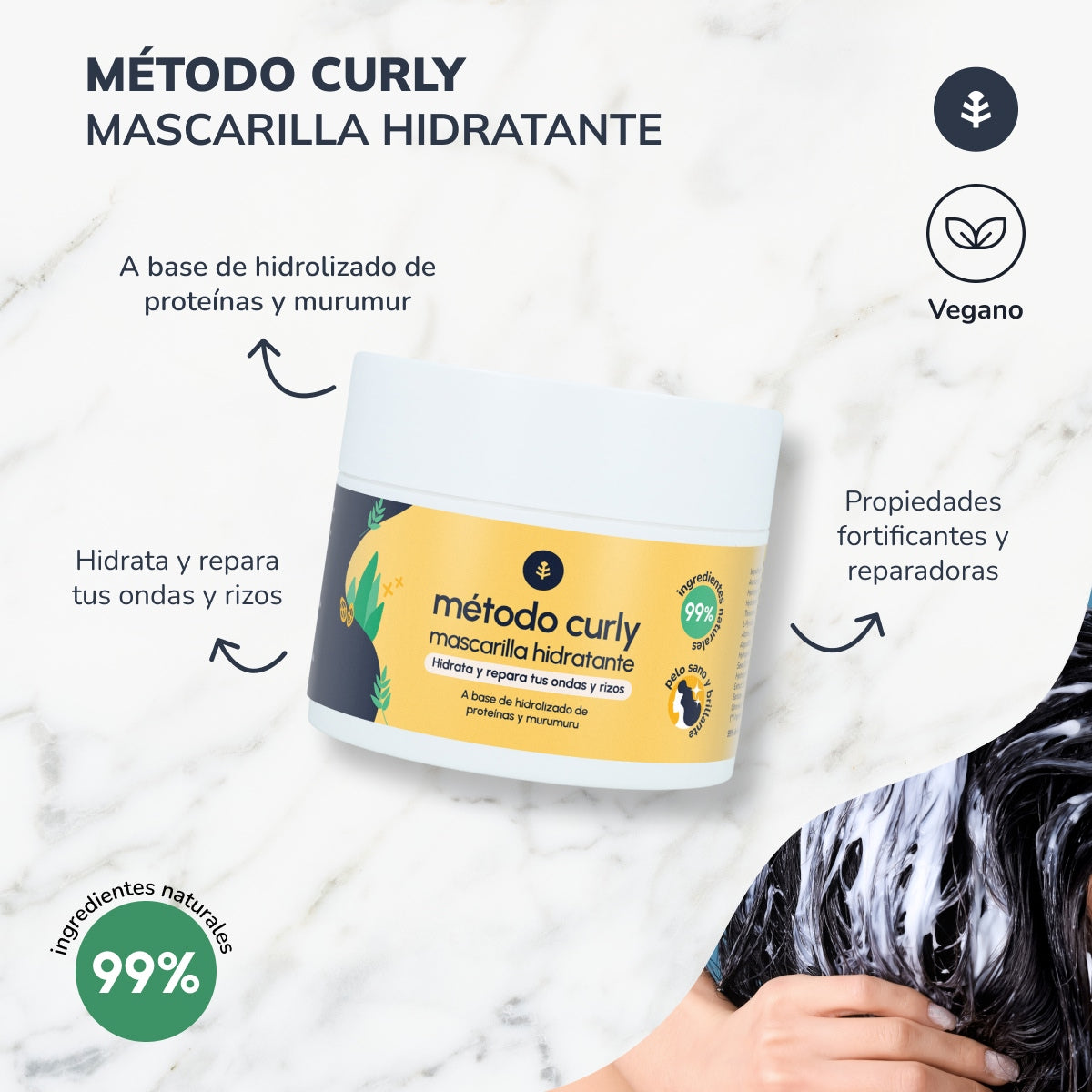 Mascarilla Hidratante Método Curly Planeta Huerto 200 ml