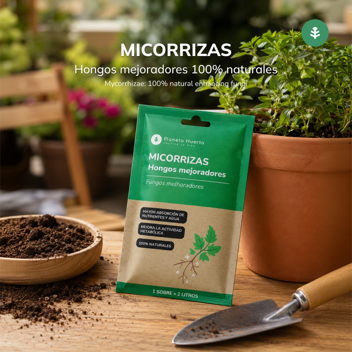 Pack Micorrizas Planeta Huerto 5 uds para 10L